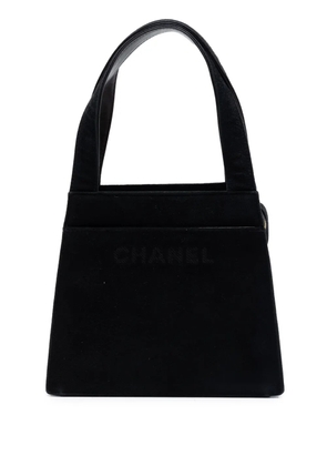 CHANEL Pre-Owned 1997-1999 Suede Logo handbag - Black