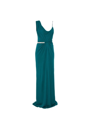 TOM FORD asymmetric draped evening maxi dress - Green