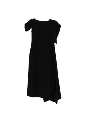 Yohji Yamamoto flap neckline dress - Black