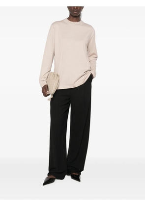 Fabiana Filippi ribbed-neck T-shirt - Neutrals