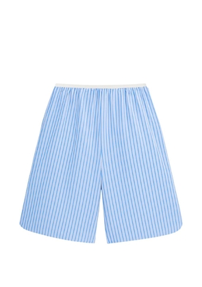 The Frankie Shop vertical-stripe knee-length shorts - Blue