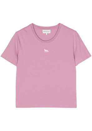 Maison Kitsuné Baby Fox-appliqué cotton T-shirt - Pink