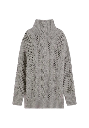 Sportmax cable-knit oversized sweater - Grey