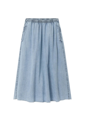 American Vintage Paybou elasticated denim long skirt - Blue