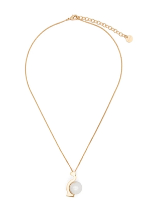 Ferragamo logo-pendant necklace - Gold