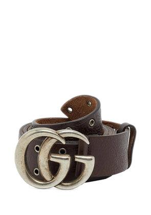 Gucci Pre-Owned studded GG buckle belt - Brown