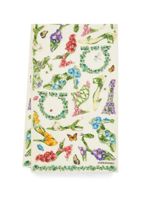 Ferragamo Eden Shoes-print silk scarf - Neutrals