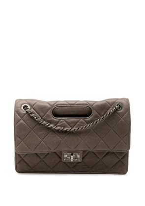 CHANEL Pre-Owned 2011 Paris Byzance Jumbo Washed Lambskin Take Away Flap satchel - Brown