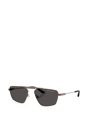 Armani Exchange geometric-frame double-bridge sunglasses - Brown