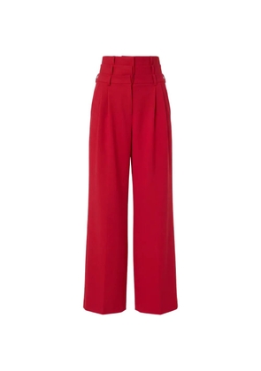 Monse triple-waistband pleated trousers - Red