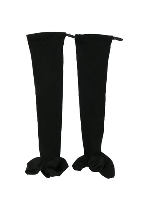 Yohji Yamamoto box-detail leg warmers - Black