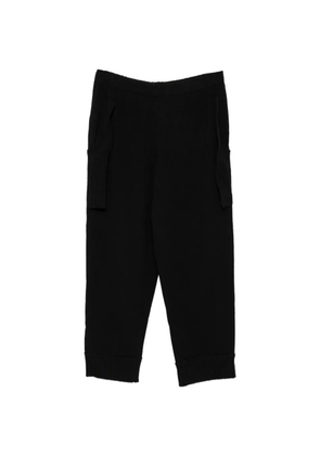 Yohji Yamamoto ribbed-knit trousers - Black