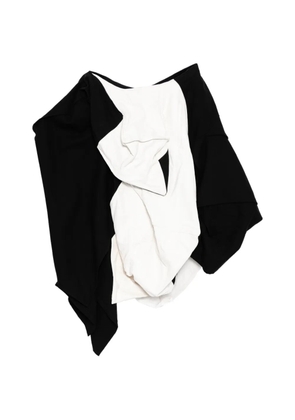 Yohji Yamamoto box-detail panelled skirt - Black