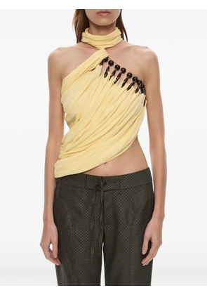 Christopher Esber Droplet halterneck top - Yellow