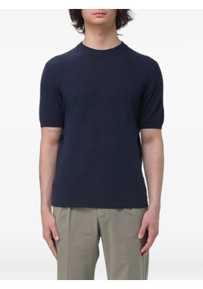 BROOKSFIELD short-sleeve linen sweater - Blue