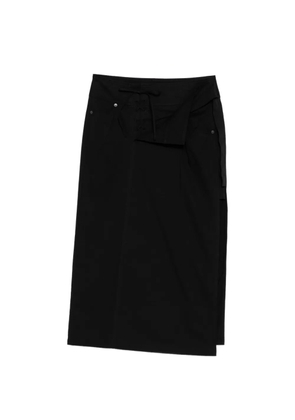 Yohji Yamamoto lace-up detail skirt - Black