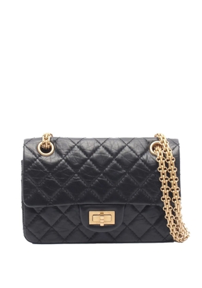 CHANEL Pre-Owned 2019 Quilted Aged Calfskin Reissue 2.55 Single Flap 224 shoulder bag - Black