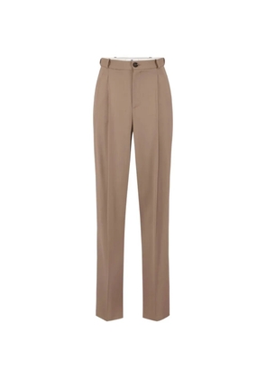 Elisabetta Franchi pleated trousers - Brown