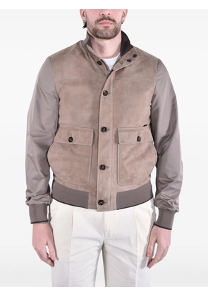 Moorer Kant-KMU suede bomber jacket - Grey