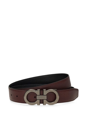Ferragamo reversible and adjustable Gancini belt - Brown