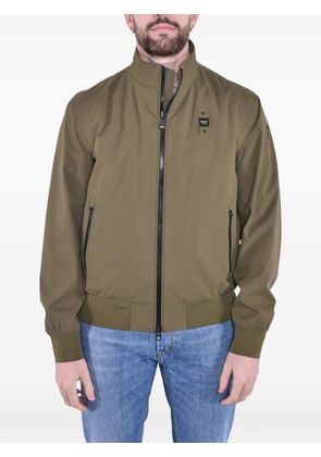 Blauer Anson logo-patch bomber jacket - Green