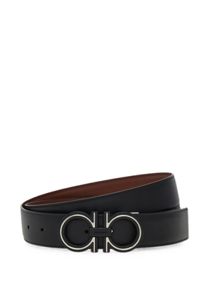 Ferragamo reversible and adjustable Gancini belt - Black