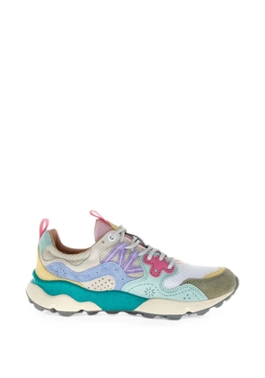 FLOWER MOUNTAIN Yamano 3 suede-panel sneakers - White