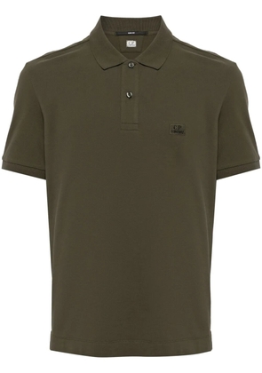 C.P. Company logo-embroidered cotton polo shirt - Green