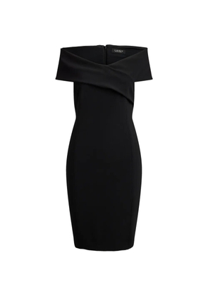 Lauren Ralph Lauren crisscross-detail off-the-shoulder midi dress - Black