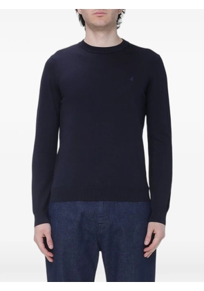 BROOKSFIELD logo-embroidered crew-neck sweater - Blue