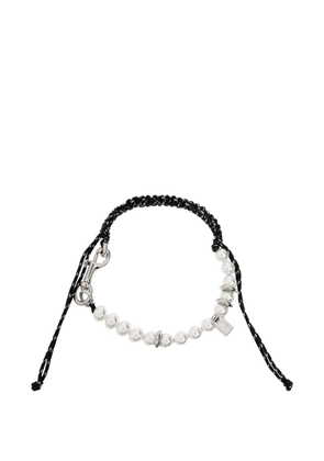 Balenciaga Malibu pearl-embellished cord necklace - Silver