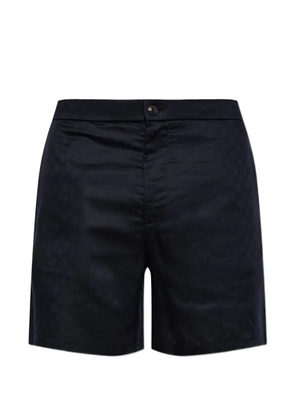 Emporio Armani monogram-pattern shorts - Blue