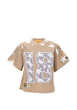 PDF graphic-print star-motif T-shirt - Neutrals