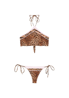 MC2 Saint Barth animal-print halterneck bikini - Neutrals