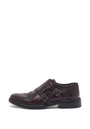Burberry Pre-Owned Delmar double-buckle monk shoes - Red