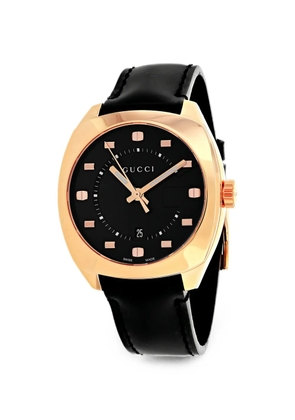 Gucci logo-detail 45mm watch - Black