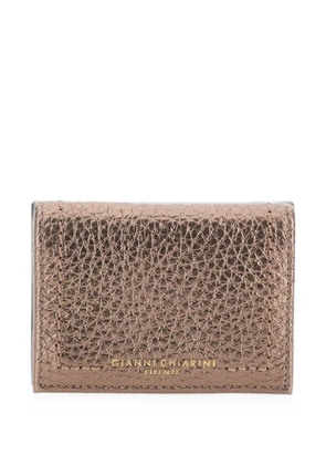 GIANNI CHIARINI Bubble leather card holder - Brown