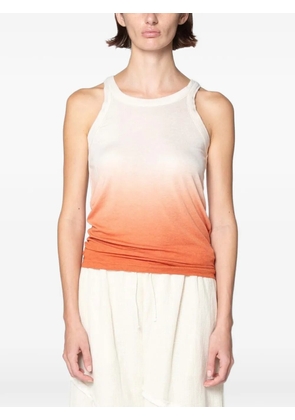 Muller Of Yoshiokubo Gradation ombre ribbed tank top - Orange