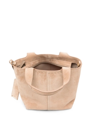 Santoni mini Chapelier whipstitch-trim tote bag - Neutrals