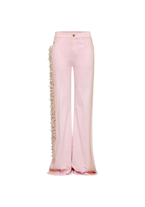 Hellessy Otto pearl-embellished denim jeans - Pink