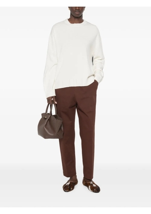 Fabiana Filippi elasticated-waistband tapered trousers - Brown