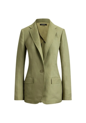 Lauren Ralph Lauren single-button twill blazer - Green