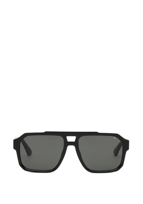 Philipp Plein Eyewear logo-plaque geometric-frame sunglasses - Black