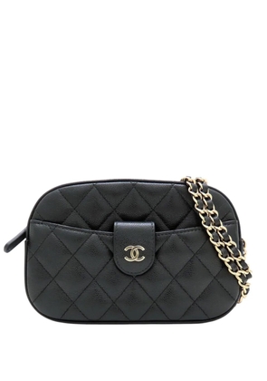 CHANEL Pre-Owned 2021-2026 CC Quilted Caviar Camera Bag crossbody bag - Black