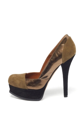 Fendi Pre-Owned Fendista platform pumps - Gold