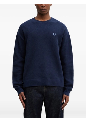 Fred Perry logo-embroidered sweater - Blue