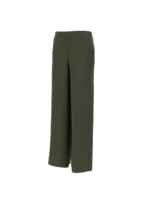 Kangra silk straight-leg pants - Green