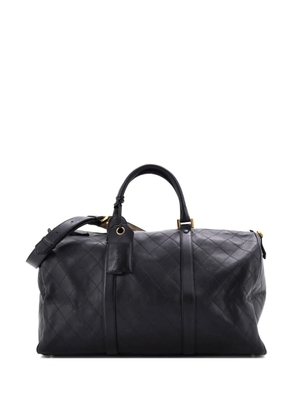 CHANEL Pre-Owned Diamond Stitch Boston Bag Quilted Lambskin Large satchel - Black