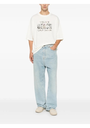 Palm Angels graphic-print rhinestone-embellished T-shirt - Neutrals