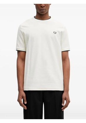 Fred Perry logo-embroidered T-shirt - Neutrals